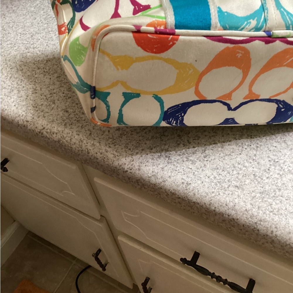 Colorful Coach Women's Tote Bag - Picture 6 of 12